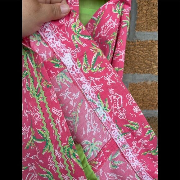 Lilly Pulitzer Pink Green  Strapless Casual Dress size 8 - Picture 8 of 10